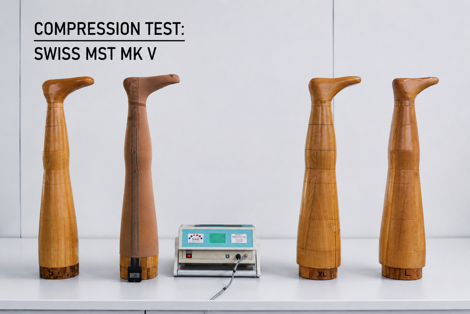 Compression test equipment for calf sleeves